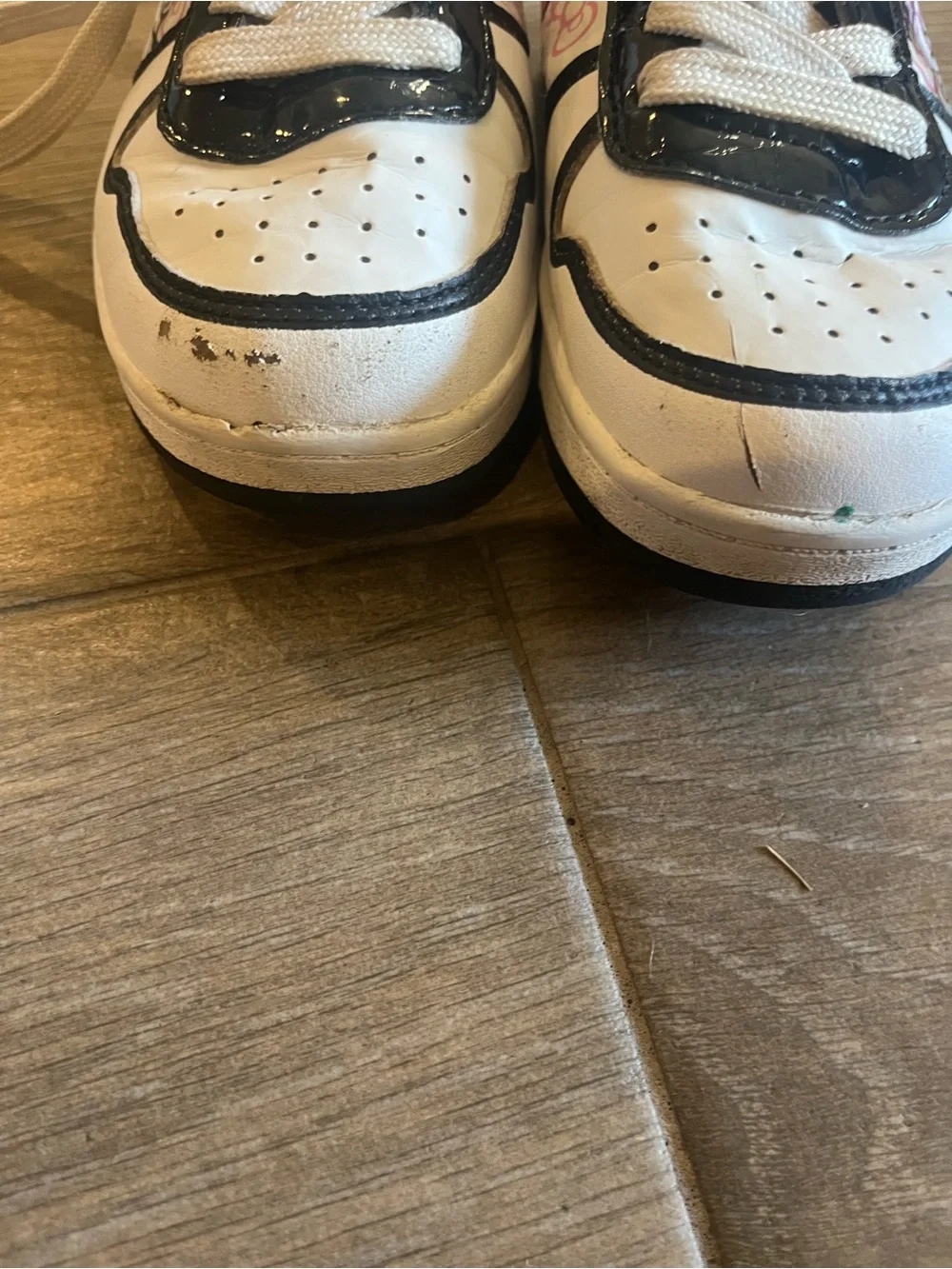 Hello Kitty White, Black and Pink Kids Sneakers